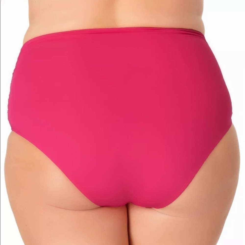 Anne Cole BERRY Plus Size High-Waist Bikini Swim Bottoms - Picture 3 of 4